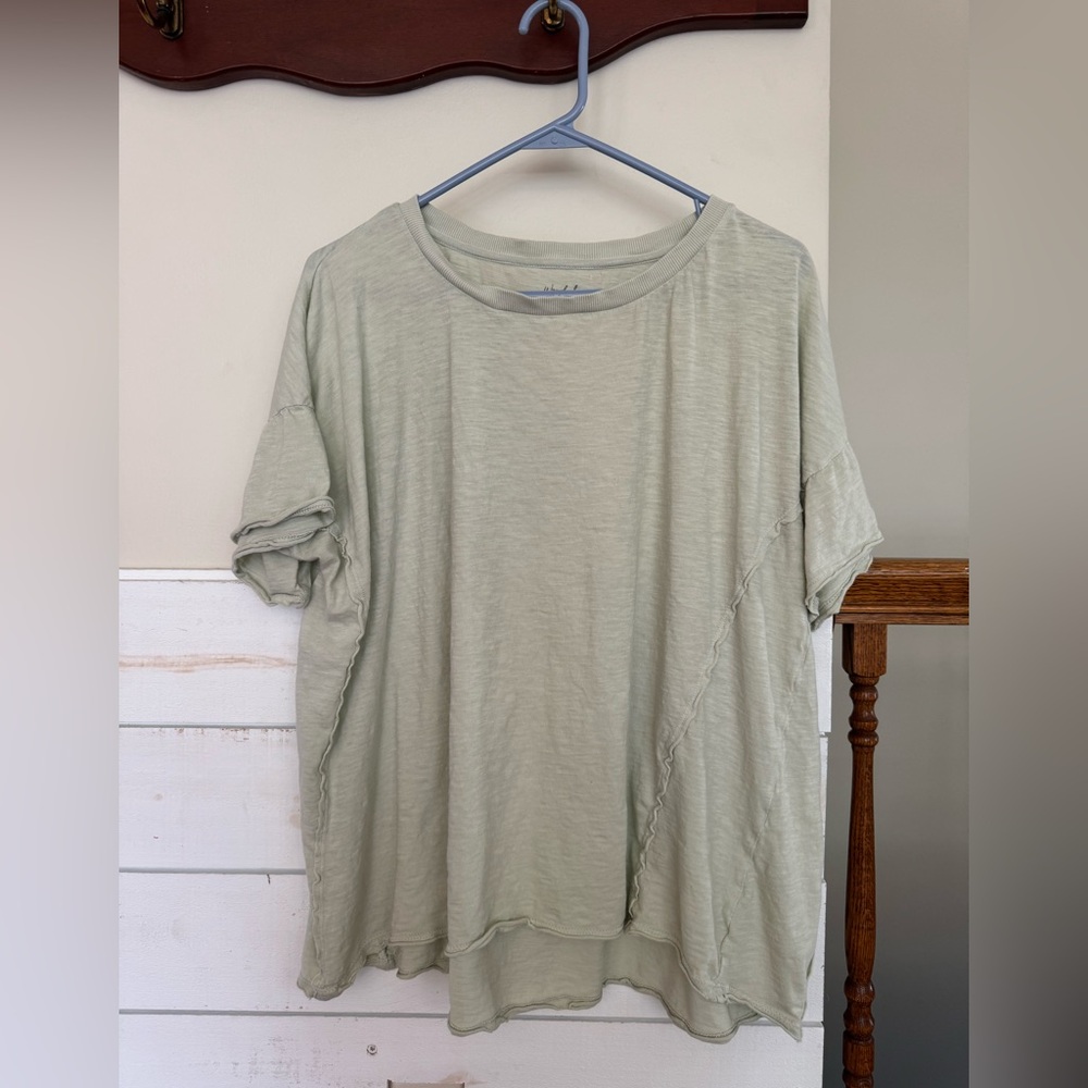 Wonderly Light Olive Short Sleeve Top
